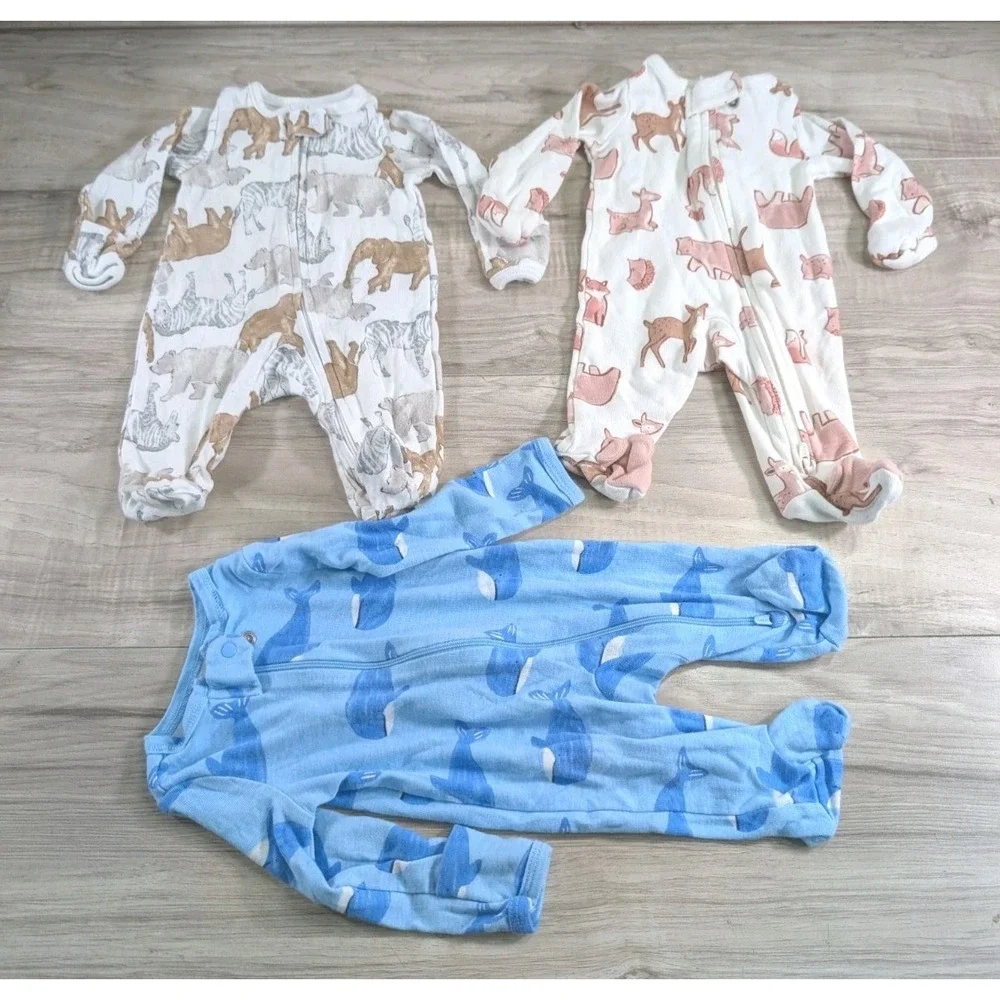 Carter's 3-Pack Boys Newborn Sleep Play Footed Pajamas Just One You